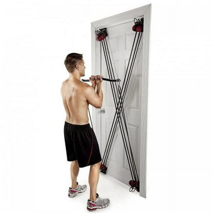 Full Body Workout Home Fitness System with DVD, Workout Chart, and Straight Bar