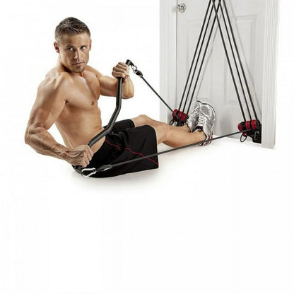 Full Body Workout Home Fitness System with DVD, Workout Chart, and Straight Bar