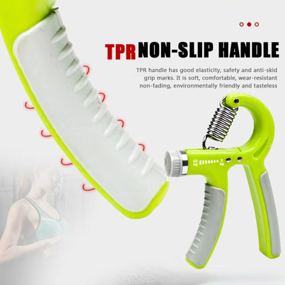 5-60KG Adjustable Hand Trainer Gym Fitness Training Hand Grip Exerciser Wrist Finger Rehabilitation Training Hand Grip Green