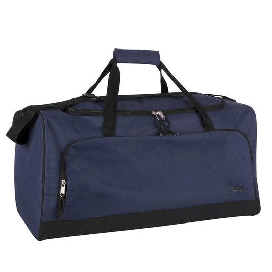 , 55 Liter 24 Inch Unisex Canvas Duffle Bags for Traveling, Gym, and Sports Equipment - Black 2