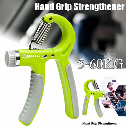 5-60KG Adjustable Hand Trainer Gym Fitness Training Hand Grip Exerciser Wrist Finger Rehabilitation Training Hand Grip Green